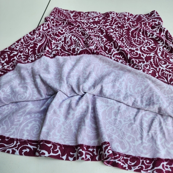 LOFT Skirt Floral Print Pull On Stretch Elastic Waist Women Rayon Petite SP - Picture 3 of 7